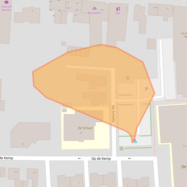 Kaart van postcodegebied 5993JC.