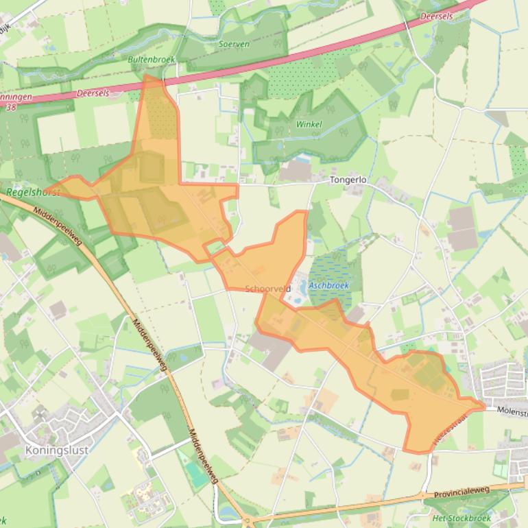Kaart van postcodegebied 5993NC.