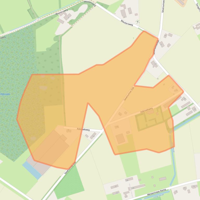 Kaart van postcodegebied 5993NJ.