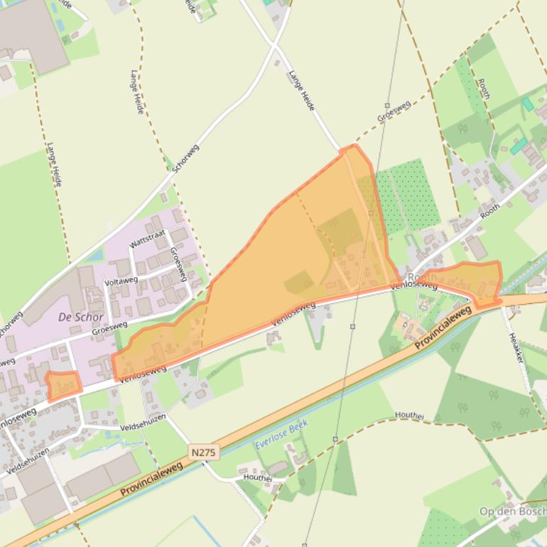 Kaart van postcodegebied 5993PH.