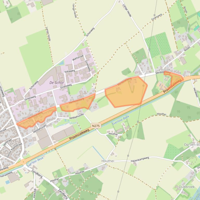 Kaart van postcodegebied 5993PJ.