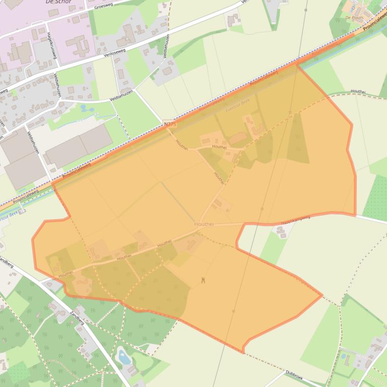 Kaart van postcodegebied 5993PL.