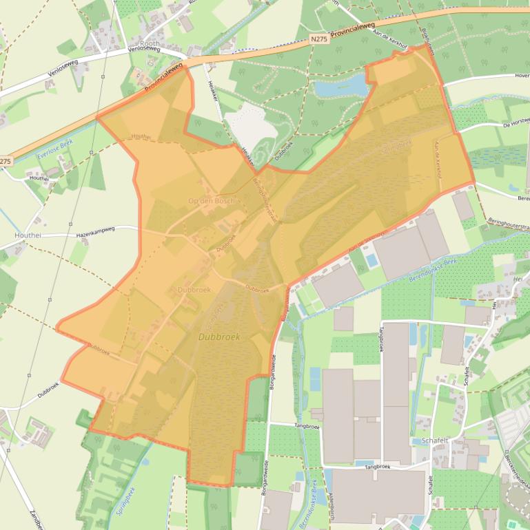 Kaart van postcodegebied 5993PN.
