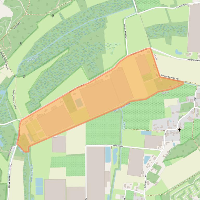 Kaart van postcodegebied 5993RJ.