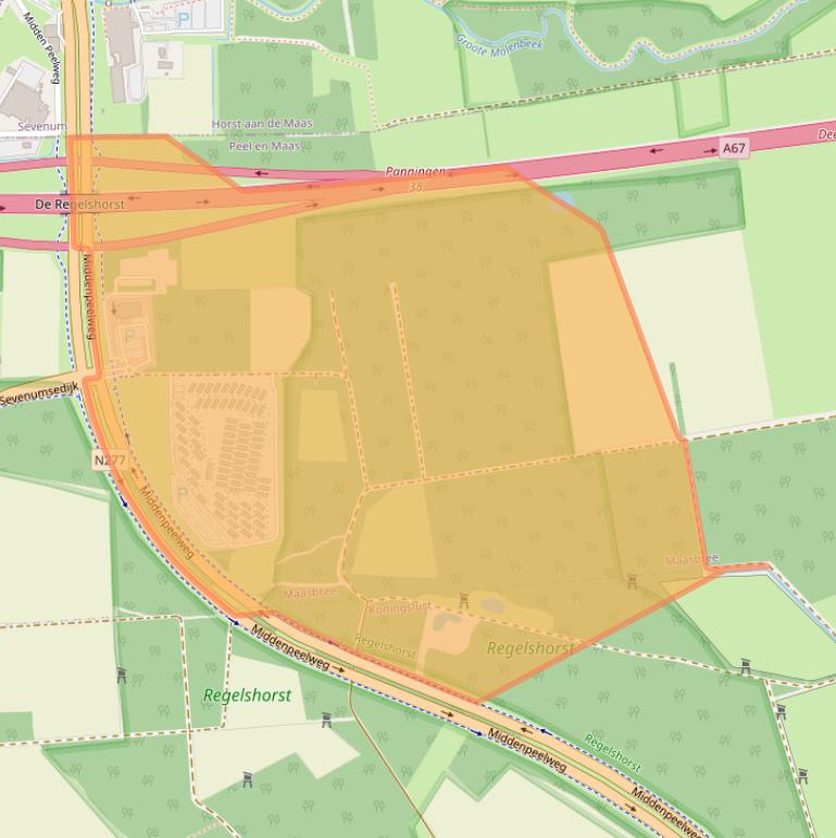 Kaart van postcodegebied 5993RK.