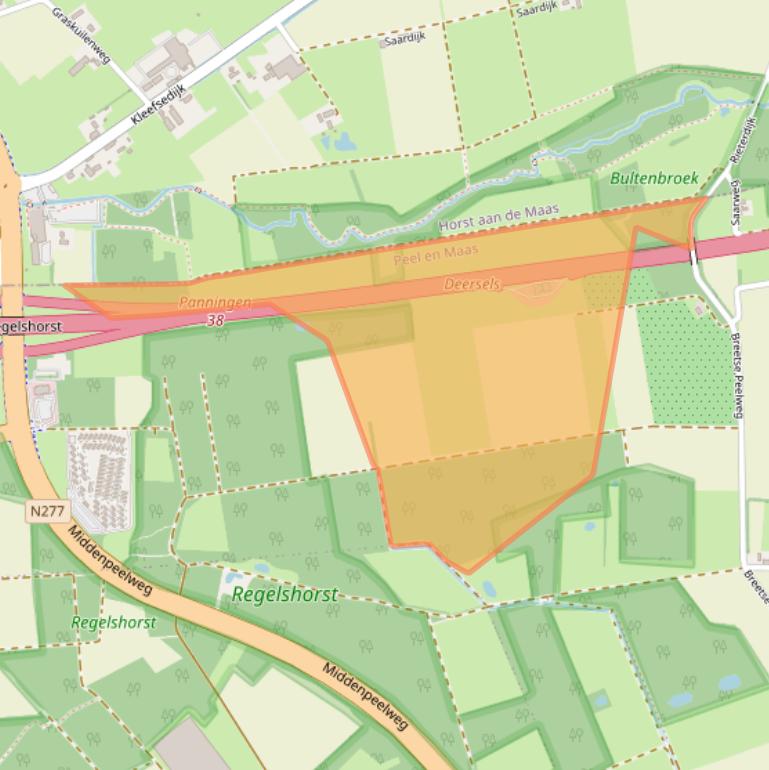 Kaart van postcodegebied 5993RM.