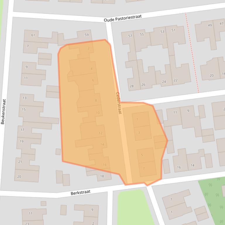 Kaart van postcodegebied 5993XK.