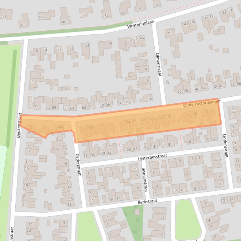 Kaart van postcodegebied 5993XW.