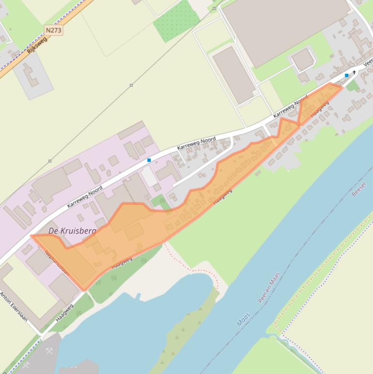 Kaart van postcodegebied 5995AB.