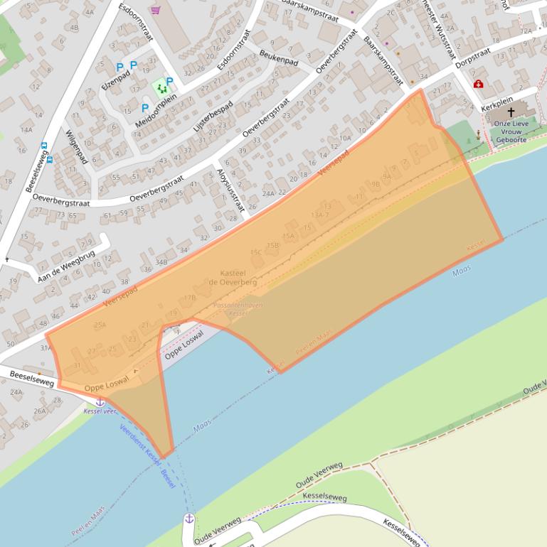 Kaart van postcodegebied 5995AD.