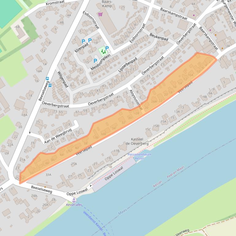 Kaart van postcodegebied 5995AE.