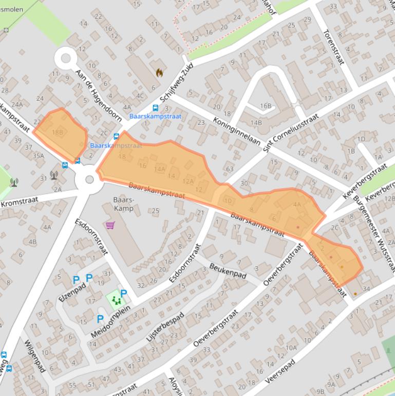 Kaart van postcodegebied 5995AV.