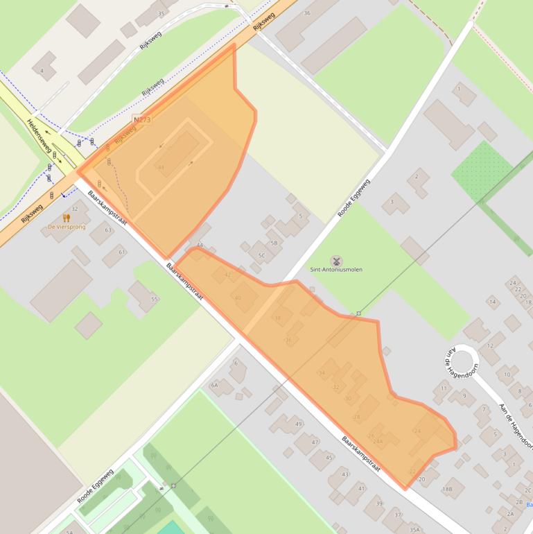 Kaart van postcodegebied 5995AW.