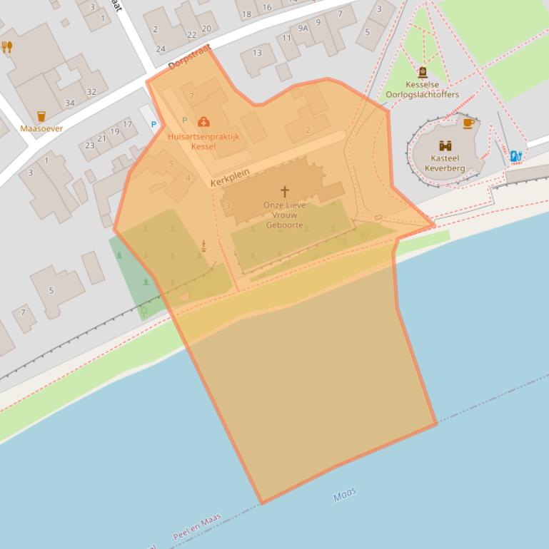 Kaart van postcodegebied 5995BA.