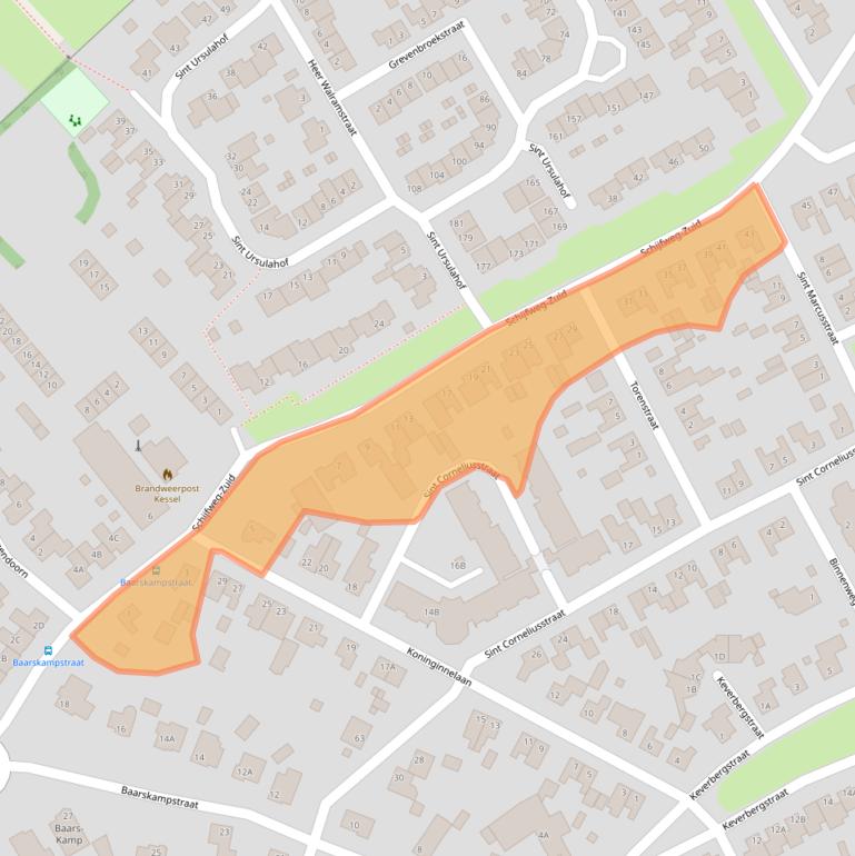 Kaart van postcodegebied 5995BD.