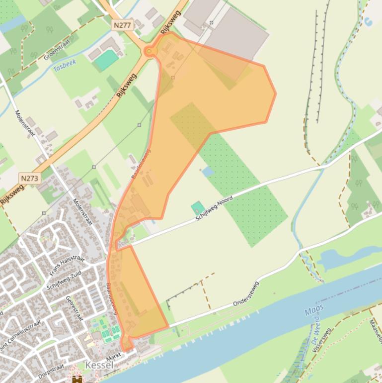 Kaart van postcodegebied 5995BL.