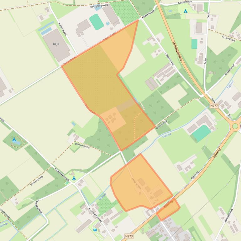 Kaart van postcodegebied 5995BZ.