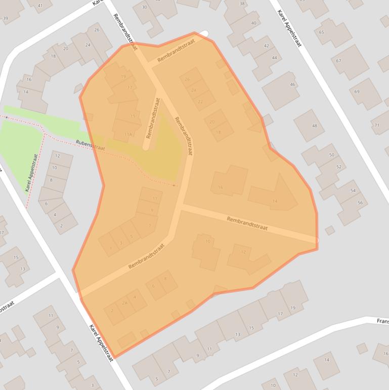 Kaart van postcodegebied 5995CP.