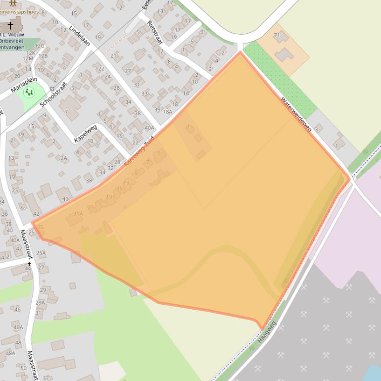 Kaart van postcodegebied 5995MD.