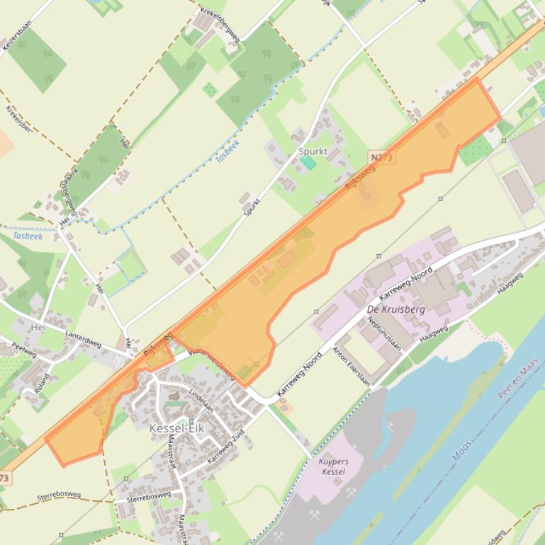 Kaart van postcodegebied 5995NV.