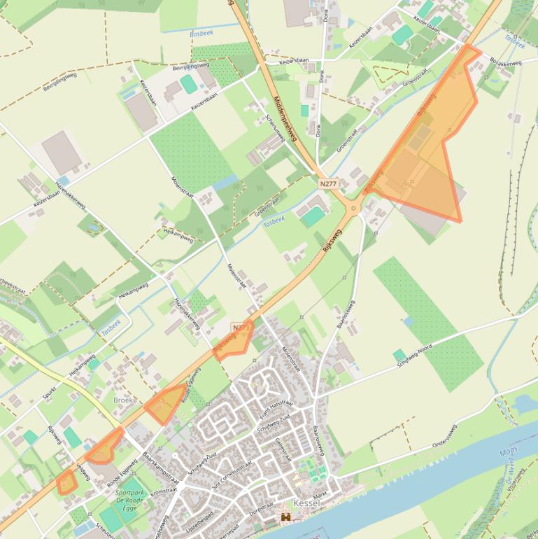 Kaart van postcodegebied 5995NW.