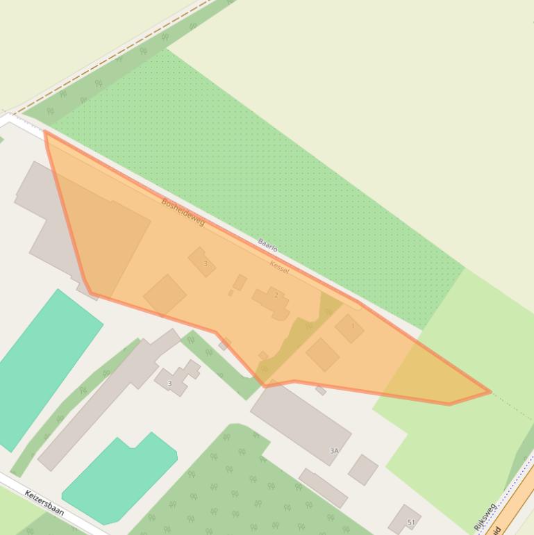 Kaart van postcodegebied 5995RA.