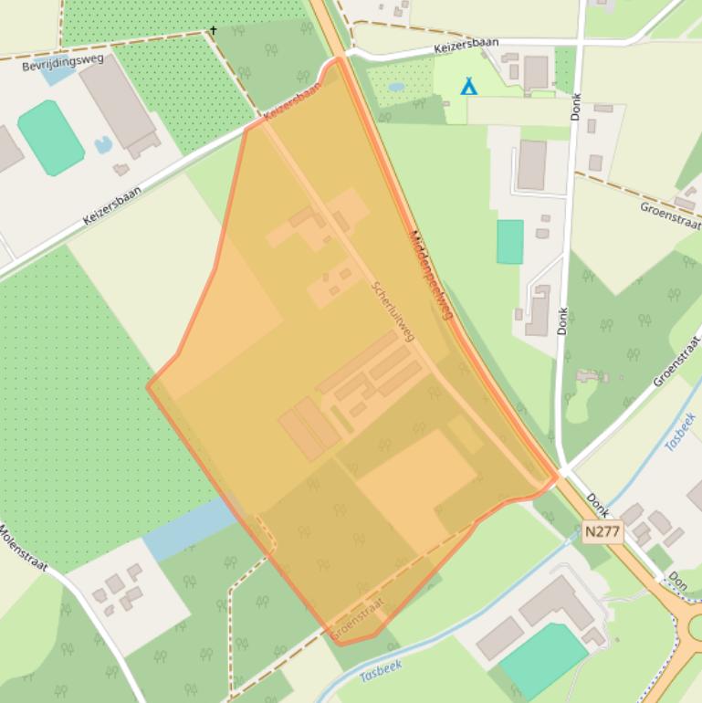 Kaart van postcodegebied 5995RB.