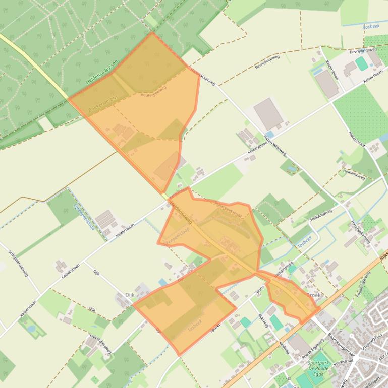 Kaart van postcodegebied 5995RP.
