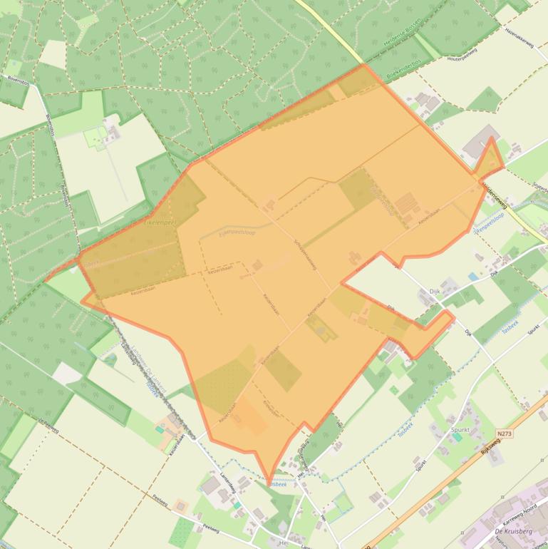 Kaart van postcodegebied 5995SE.