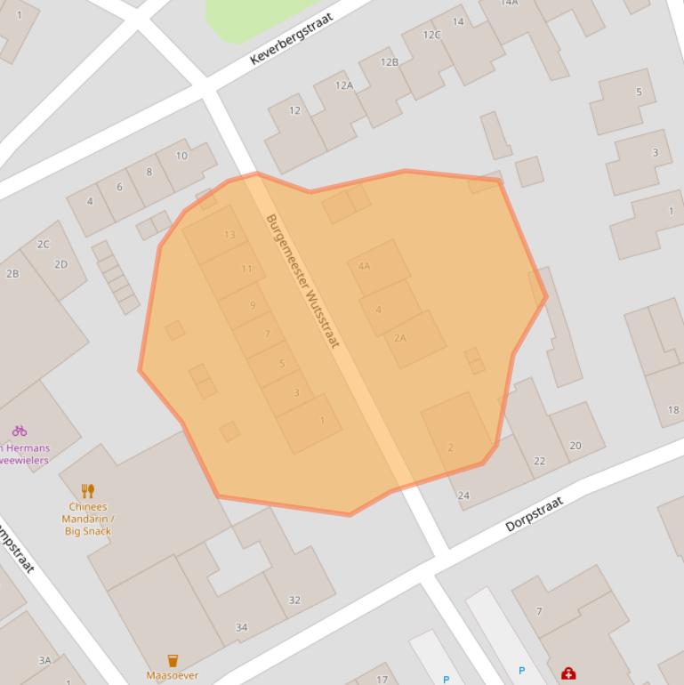 Kaart van postcodegebied 5995XD.