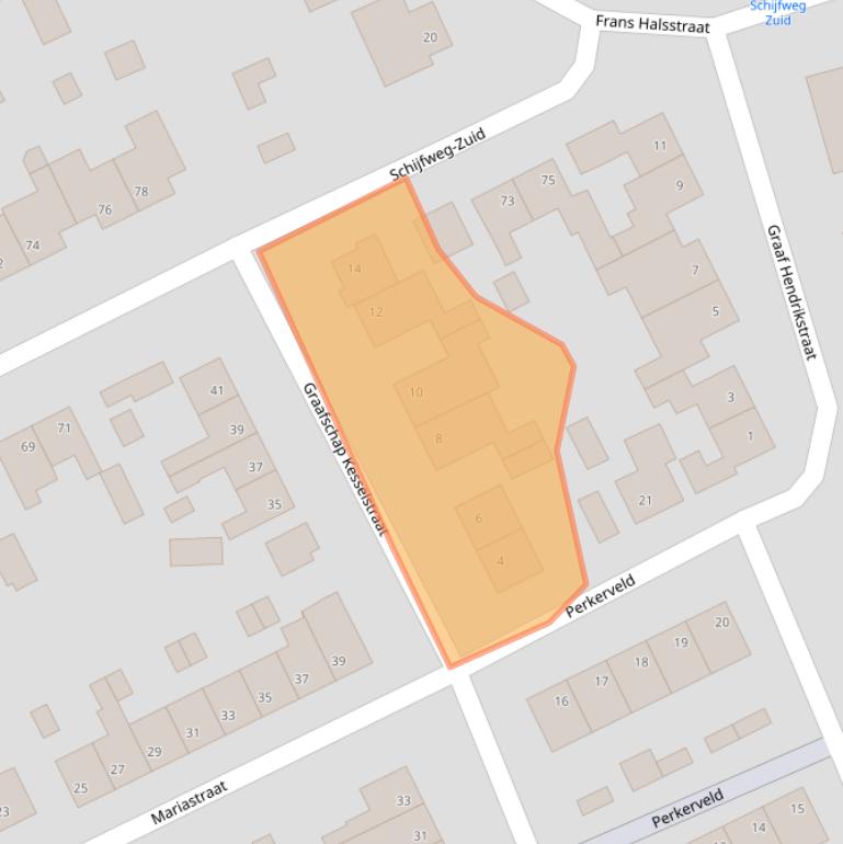 Kaart van postcodegebied 5995XG.