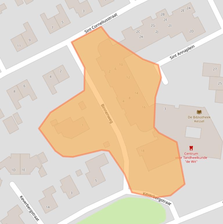 Kaart van postcodegebied 5995XP.