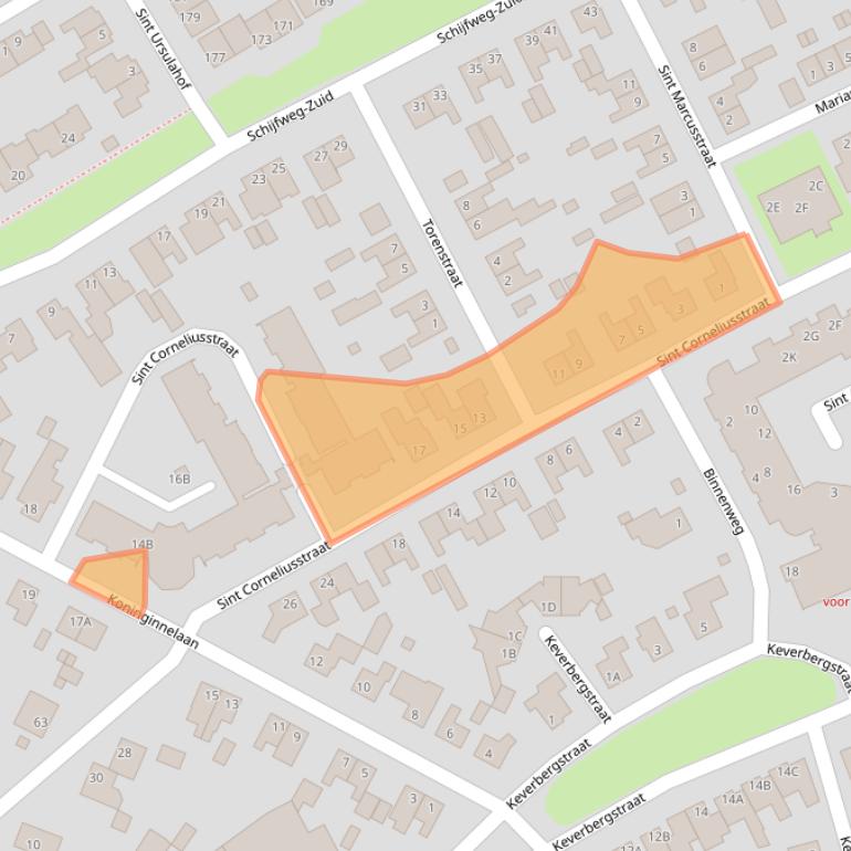 Kaart van postcodegebied 5995XS.