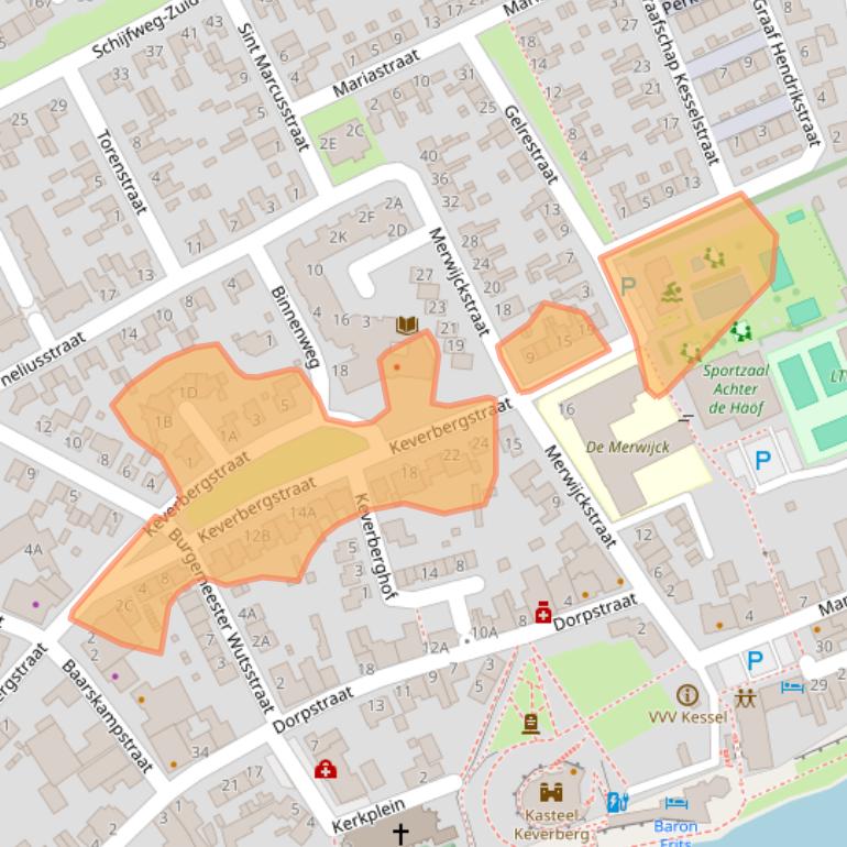 Kaart van postcodegebied 5995XW.