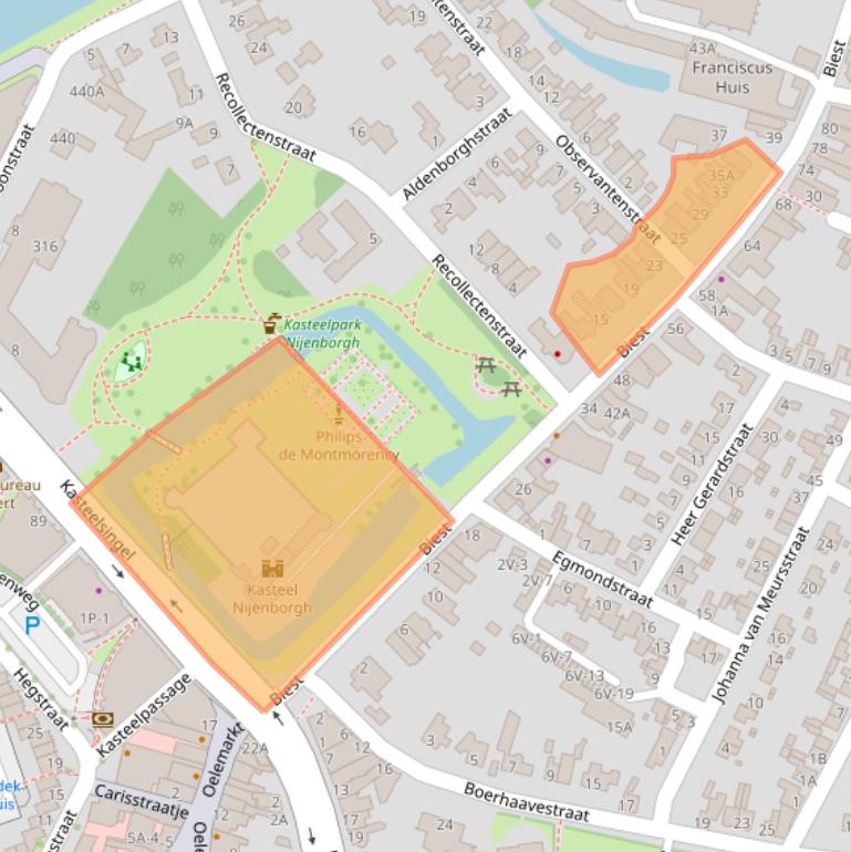 Kaart van postcodegebied 6001AN.