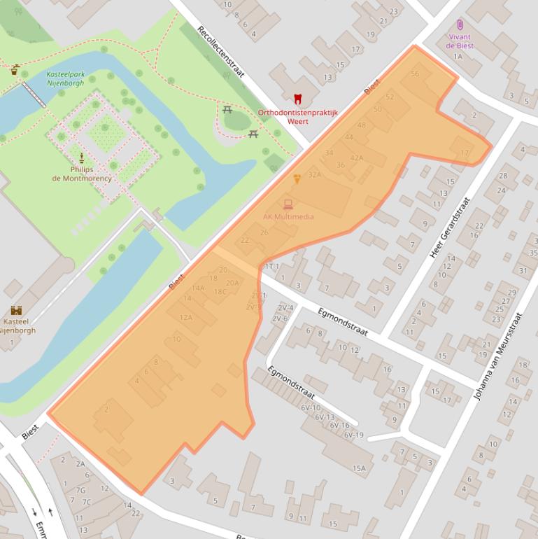 Kaart van postcodegebied 6001AR.