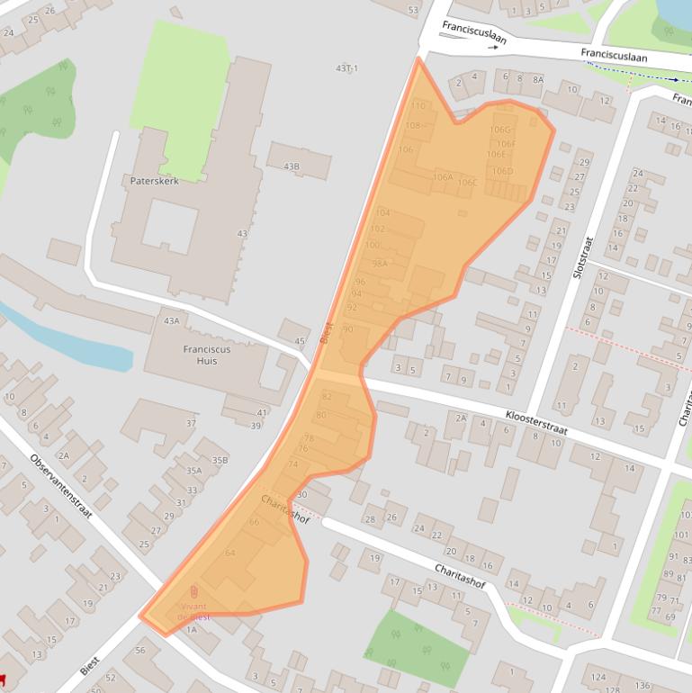 Kaart van postcodegebied 6001AS.
