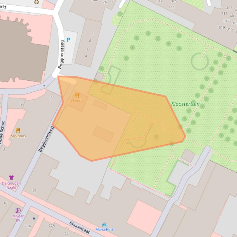 Kaart van postcodegebied 6001AZ.