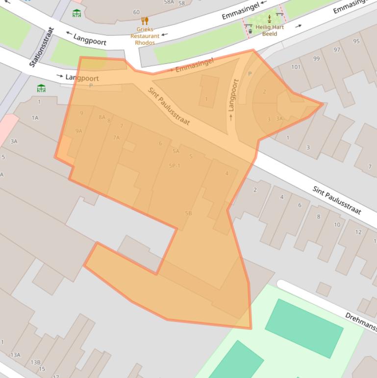 Kaart van postcodegebied 6001CL.