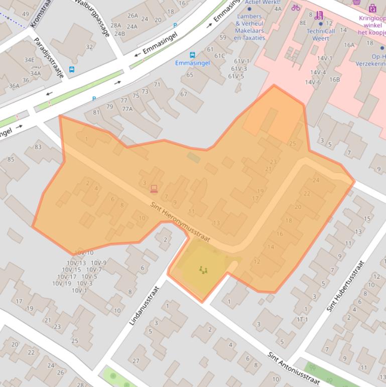 Kaart van postcodegebied 6001CR.