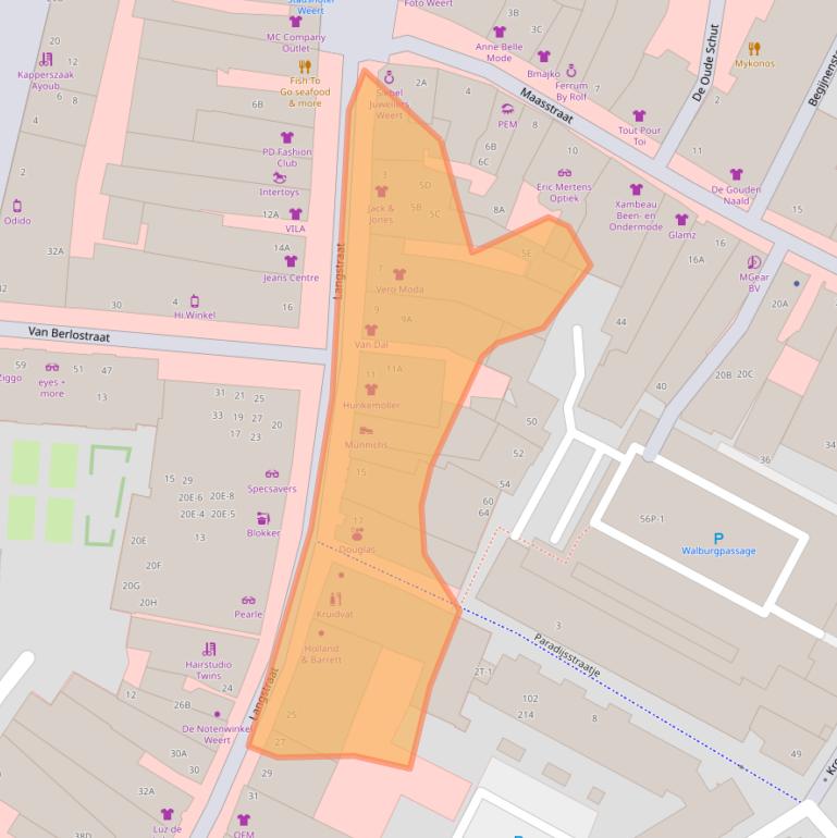 Kaart van postcodegebied 6001CS.