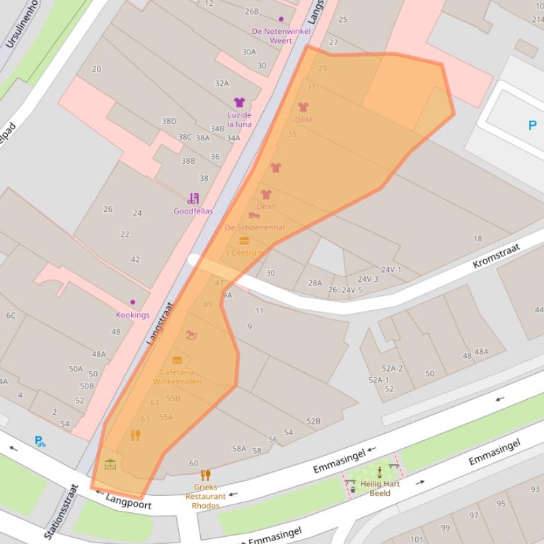 Kaart van postcodegebied 6001CT.