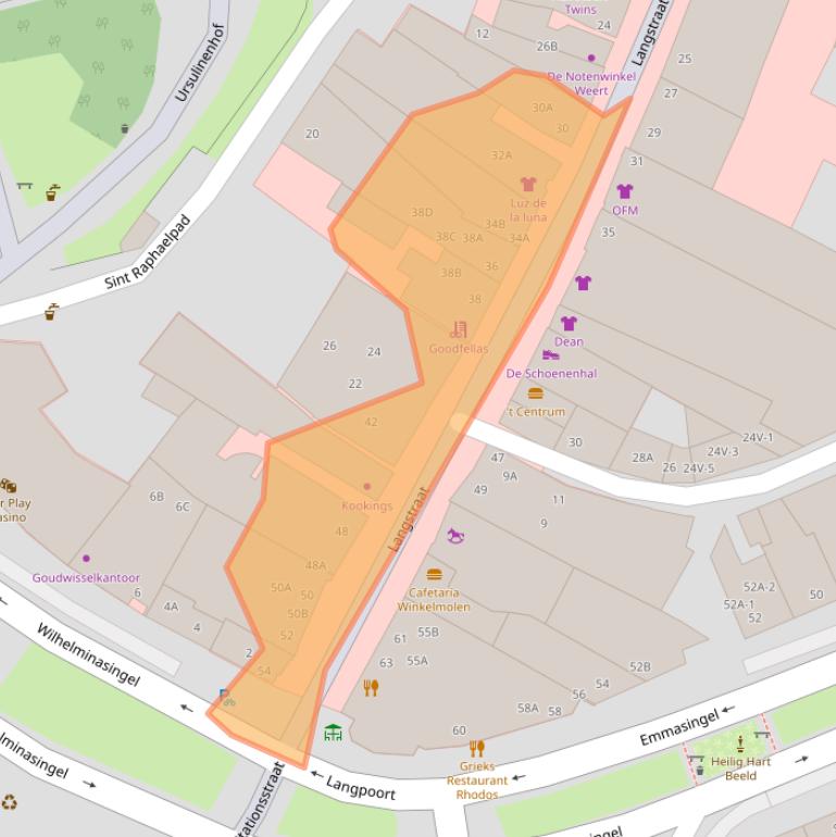 Kaart van postcodegebied 6001CW.