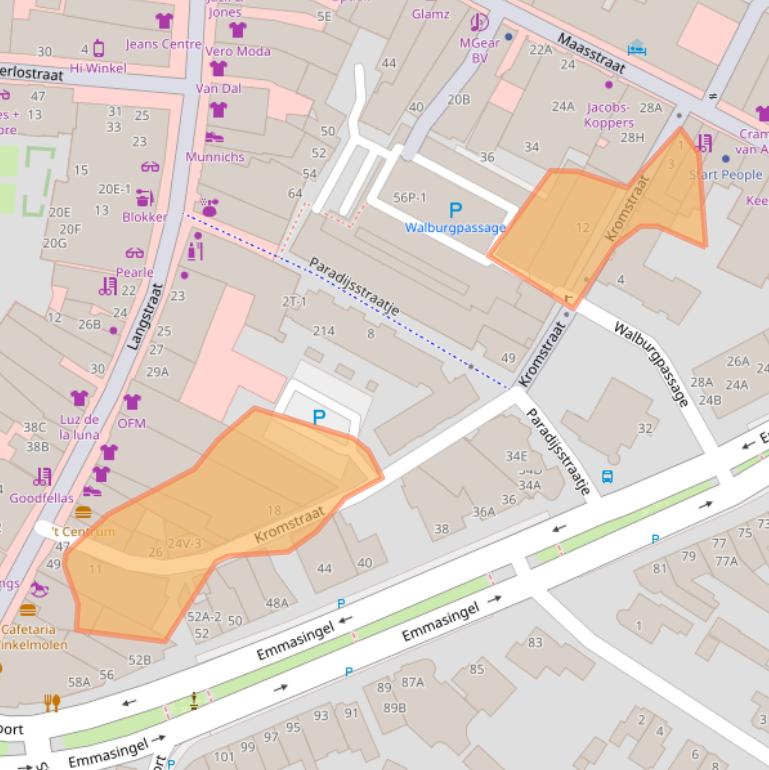 Kaart van postcodegebied 6001CX.