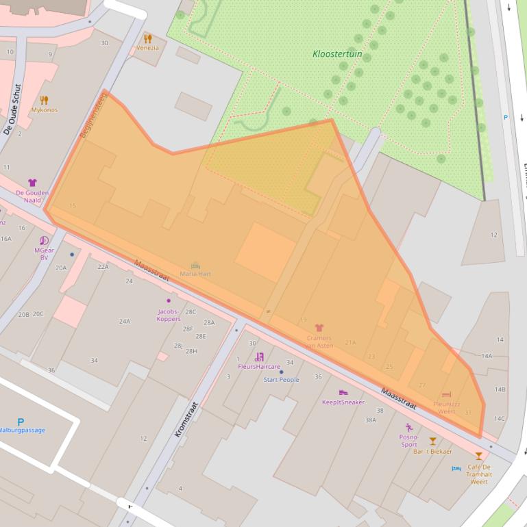 Kaart van postcodegebied 6001EB.