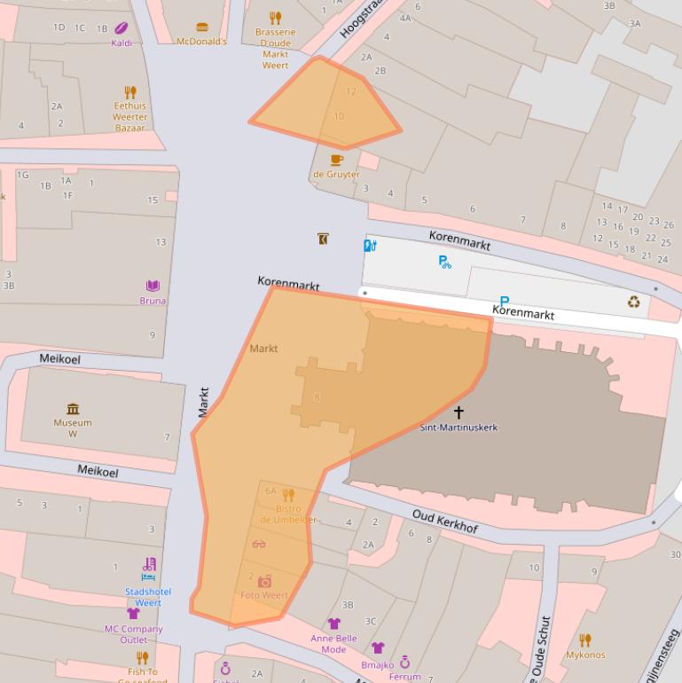 Kaart van postcodegebied 6001EK.