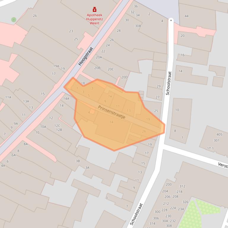 Kaart van postcodegebied 6001ER.