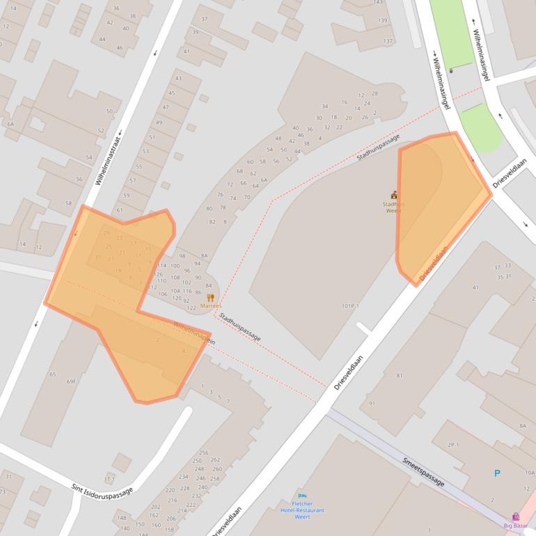 Kaart van postcodegebied 6001GK.