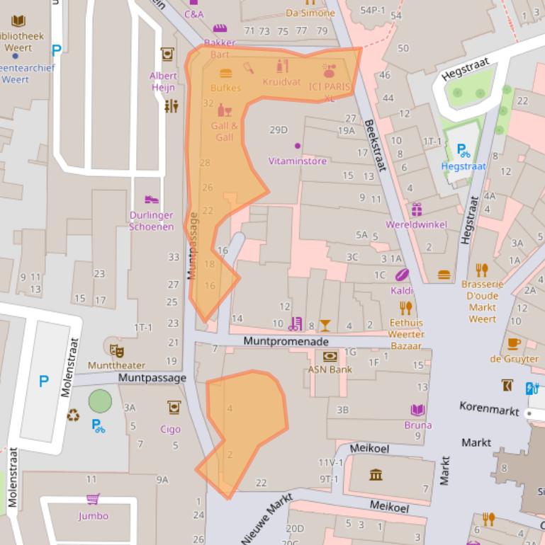 Kaart van postcodegebied 6001GM.