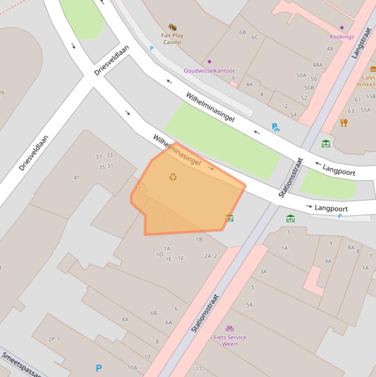 Kaart van postcodegebied 6001GN.